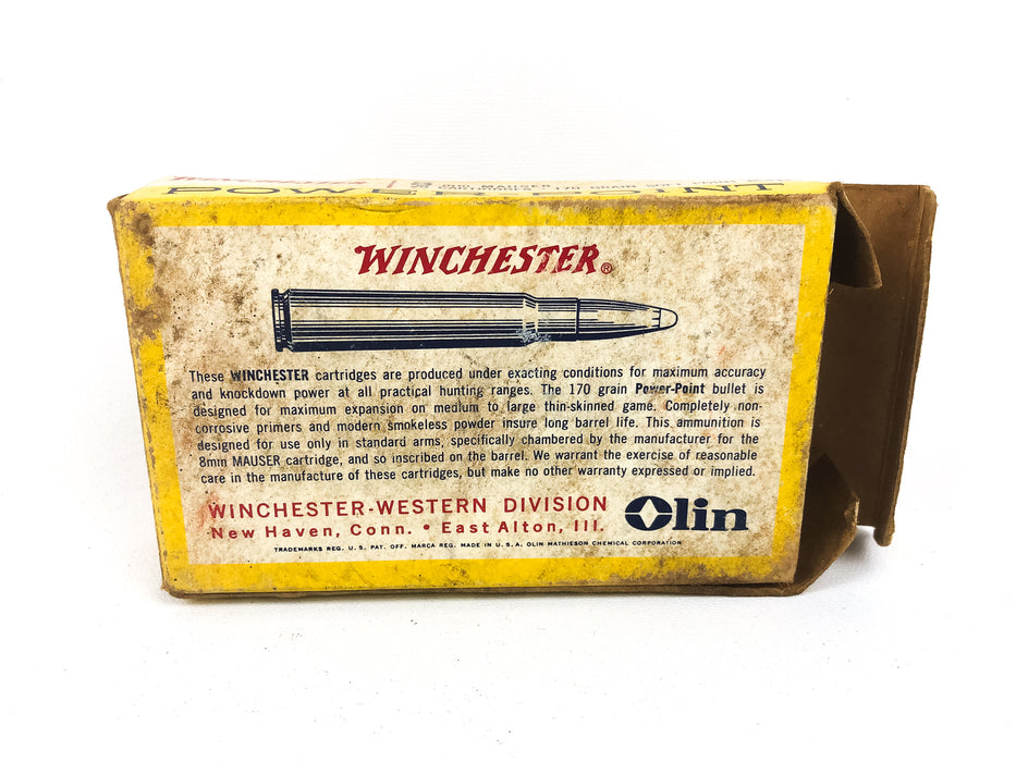 Winchester Super Speed Power Point 8 mm Mauser 170 Gr. Soft PT Bullet Empty Box