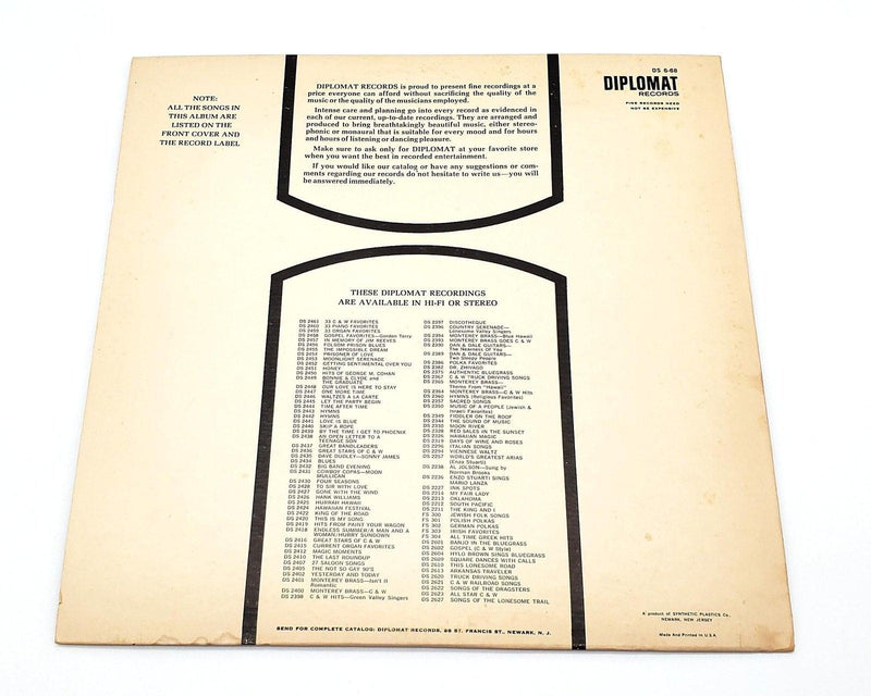 Carl Glass And His Mountain Boys This Lonesome Road 33 RPM LP Record Diplomat 2