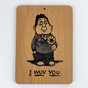 W R Berries I Wuv You Print On Wood Grain Print Picture 2