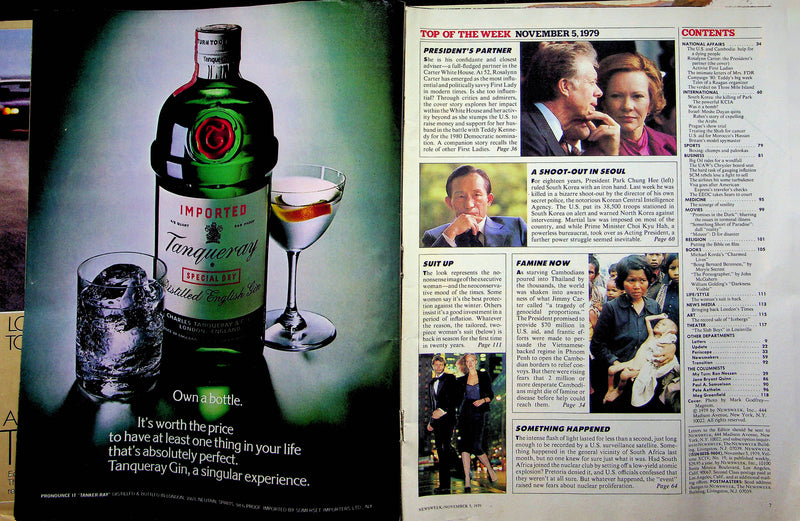 Newsweek Magazine Nov 5 1979 Rosalynn Carter Park Chung Hee Shoot Out in Seoul 3