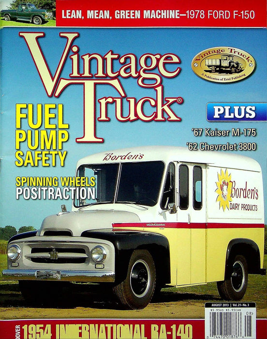 Vintage Truck Magazine August 2013 Vol 21 #3 1967 Kaiser M-175, 1962 Chevy 3800