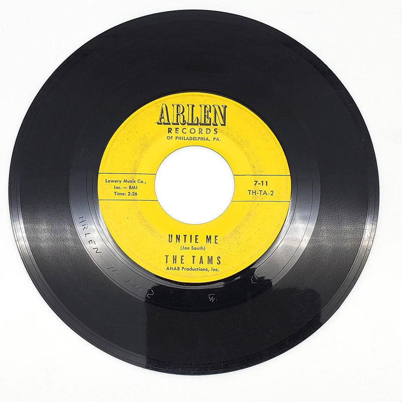 The Tams Disillusioned / Untie Me 45 RPM Single Record Arlen 1962 7-11 2