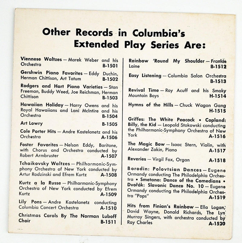 Ken Griffin At The Hammond Organ Record 45 RPM EP B-1522 Columbia 2