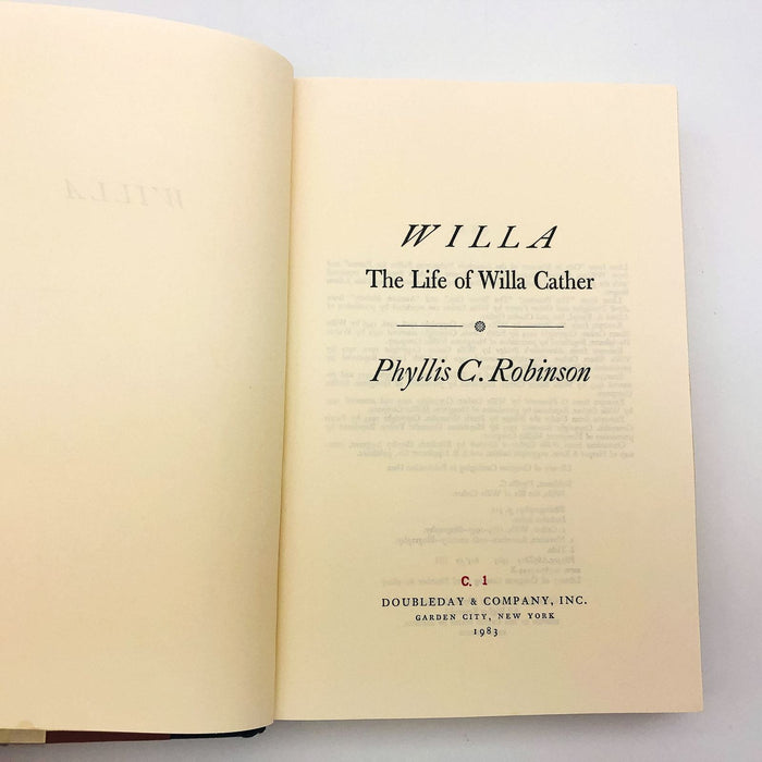 Willa The Life Of Willa Cather Hardcover Phyllis C. Robinson 1983 Women Novelist 7