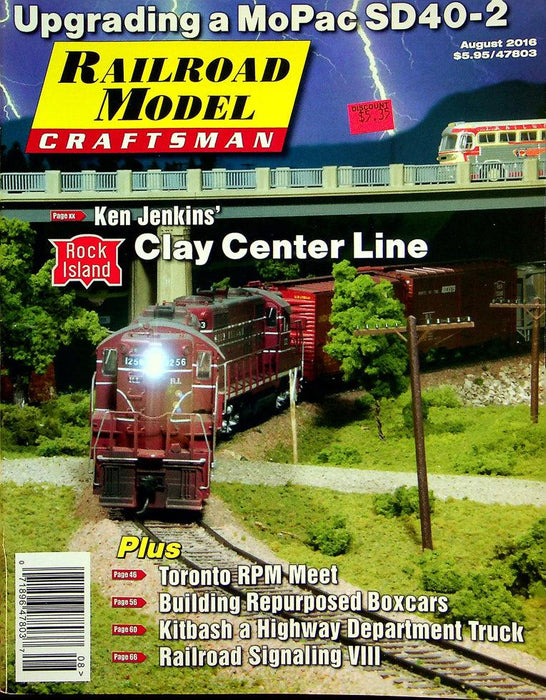 Railroad Model Craftsman Magazine August 2016 Vol 85 No 8 Jenkins' Clay Center