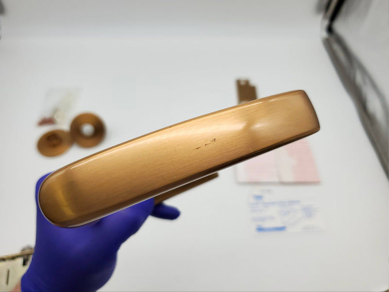 Yale Mortise Lockset Door Handle MOR 8701 Left-Handed Satin Bronze 2-3/4 BS NOS