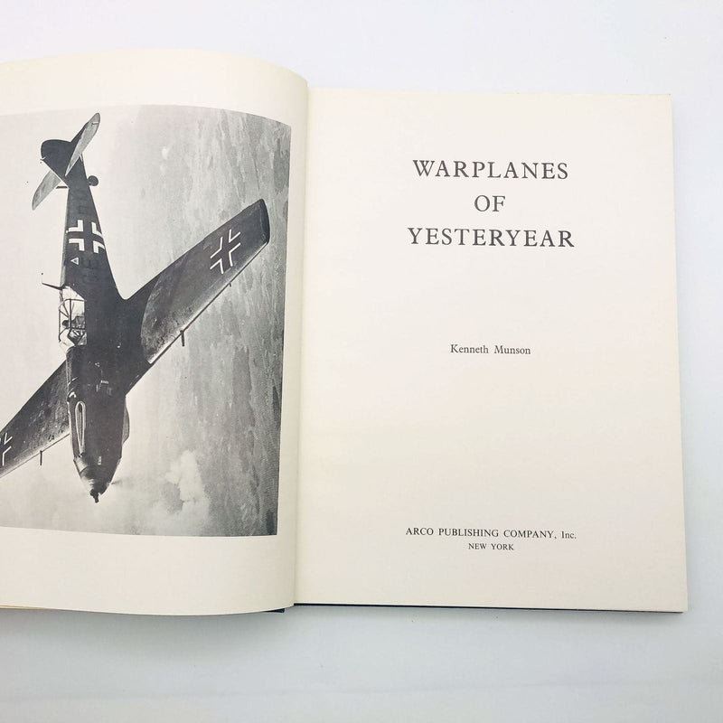 War Planes Of Yesteryear Hardcover Kenneth Munson 1966 WW1 WW2 Fighter Planes 7