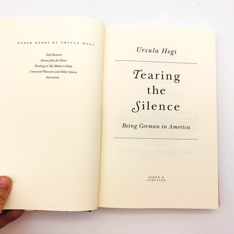 Tearing The Silence HC Ursula Hegi 1997 Personal Narrative WW2 German 1st Editio 6