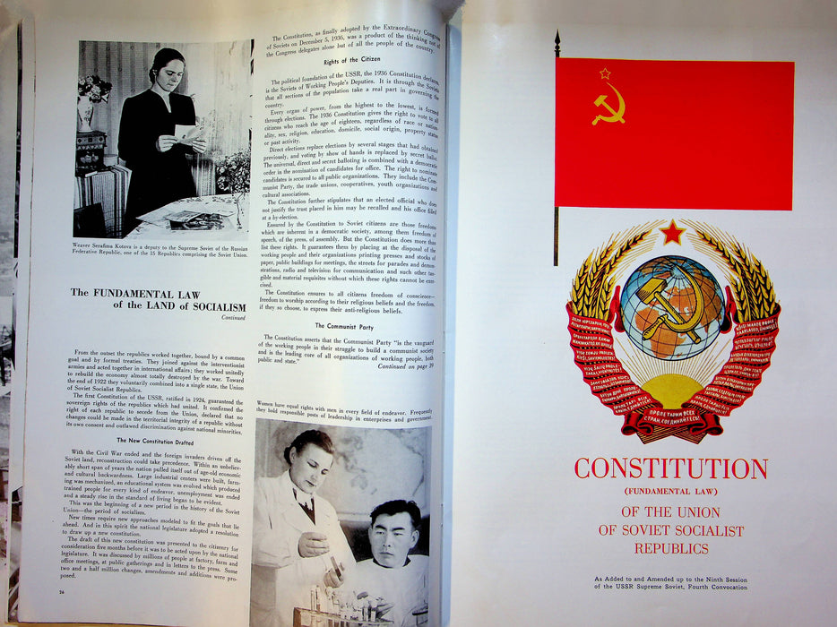 USSR Magazine 1959 Constitution Soviet Union Republics Atom Generated Electric 4