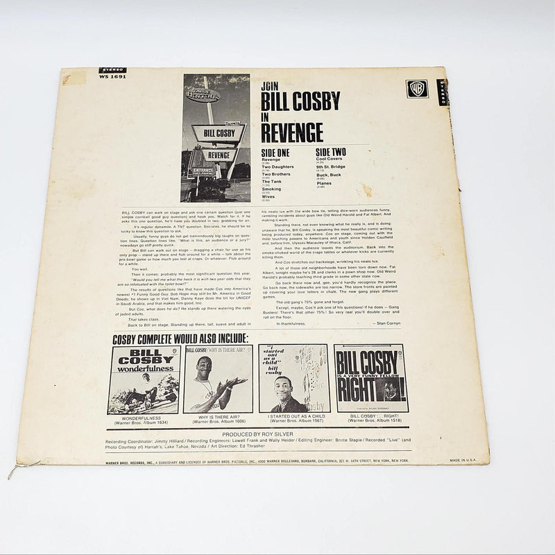 Bill Cosby Revenge LP Record Warner Bros. 1967 WS 1691 2