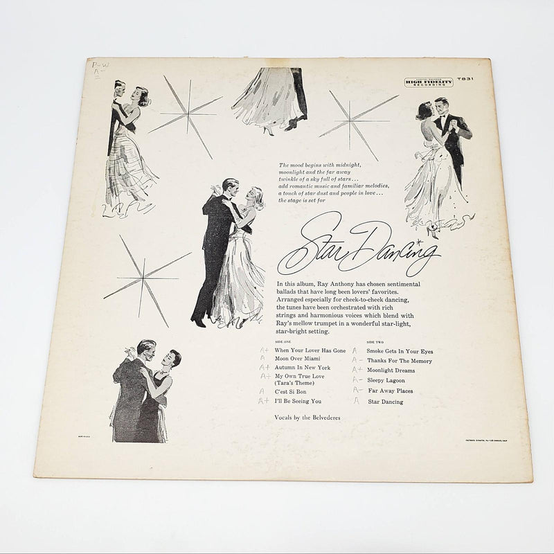 Ray Anthony & His Orchestra Star Dancing LP Record Capitol Records 1958 T-831 2