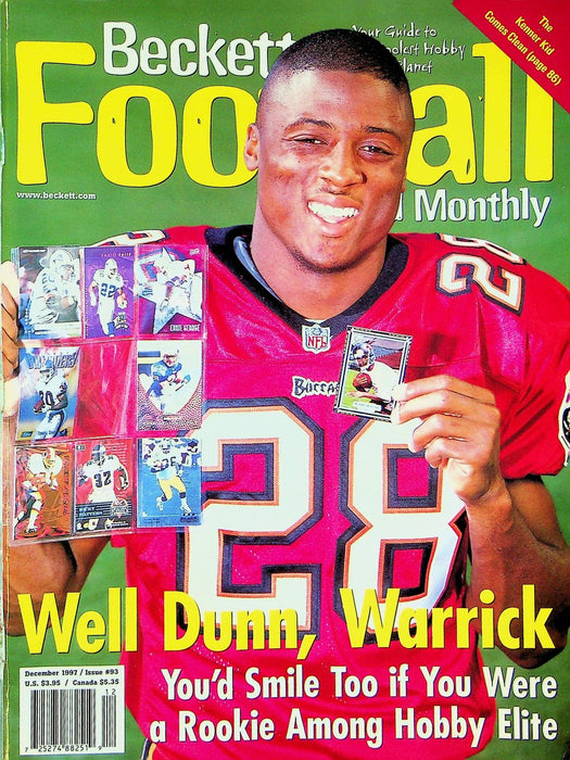 Beckett Football Magazine December 1997 # 93 Warrick Dunn Hobby Elite 1