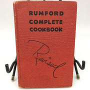 Rumford Complete Cookbook Revised Lily H. Wallace 1938 Rumford Chemical Works 1