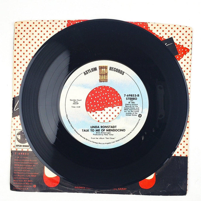 Linda Ronstadt I Knew You When Record 45 RPM Single 7-69853 Asylum Records 1982 4