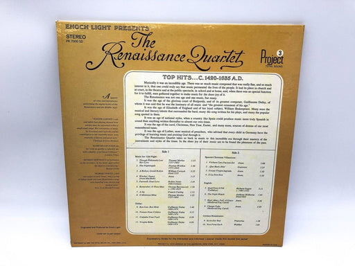 The Renaissance Quartet Top Hits...C.1420-1645 A.D. Record 33 RPM LP PR 7000 GAT 2