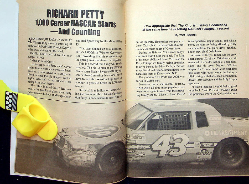 Auto Racing Digest Magazine September 1986 Richard Petty Johnny Rutherford Mears