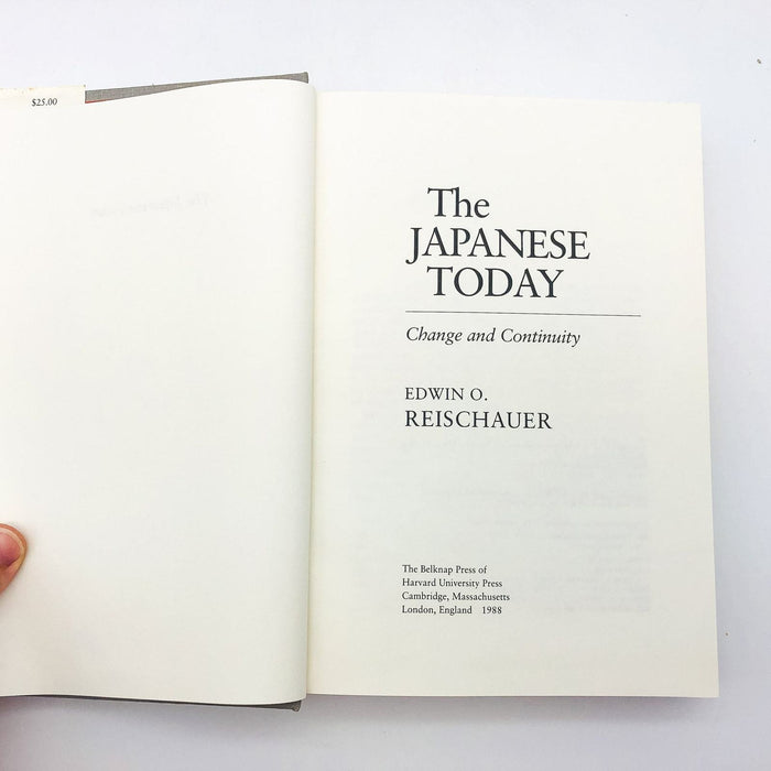 The Japanese Today HC Edwin O. Reischauer 1988 Change And Continuity 1st Edition 7