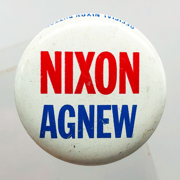 Nixon Agnew Button 1.25" Political Pin Presidential Campaign Feeley & Wheeler 1