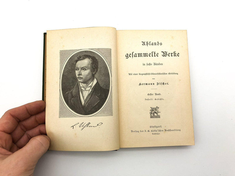Uhlands Collected Berk Hermann Fisher Stuttgart First Volume German Poetry Poems 9