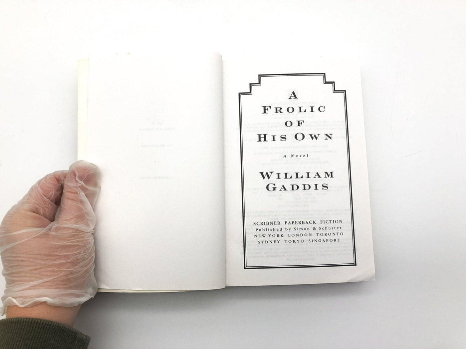 A Frolic of His Own William Gaddis 1995 Scribner Paperback First Edition 6