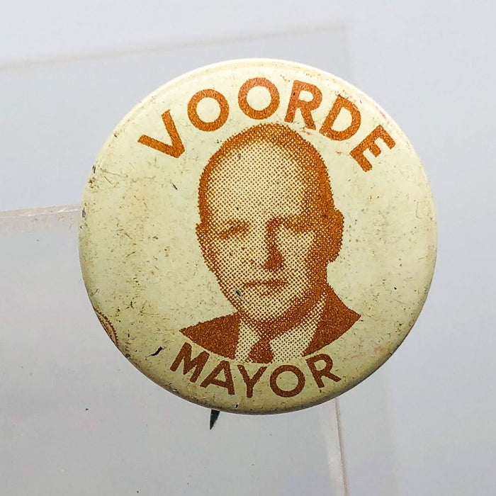 Voorde for Mayor Button Pin .75" South Bend Indiana Political Campaign Edward 6