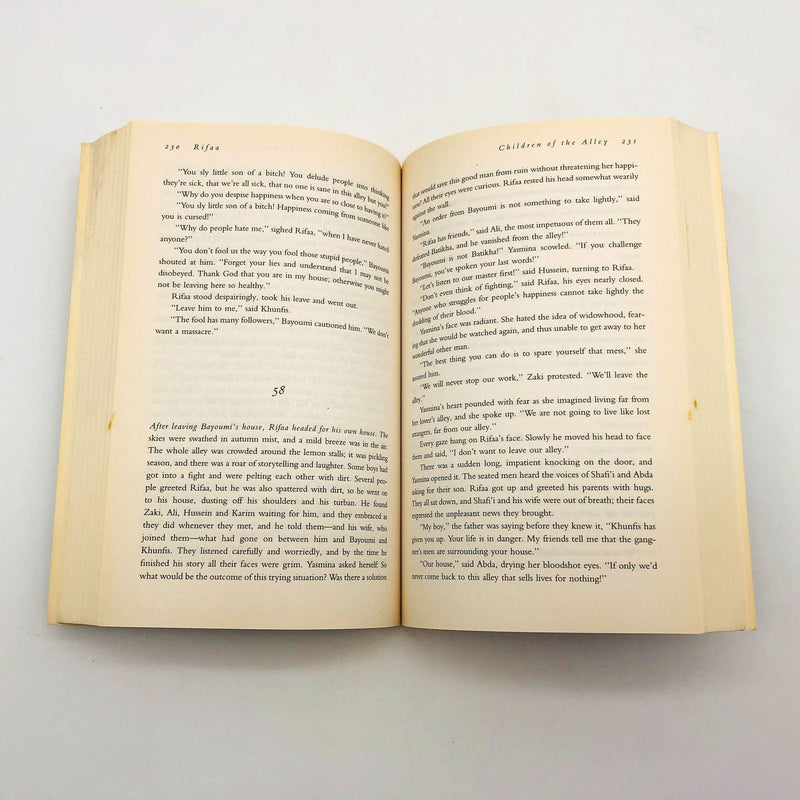 Naguib Mahfouz Book Children Of The Alley Paperback 1996 1st Anchor Egypt Life 9