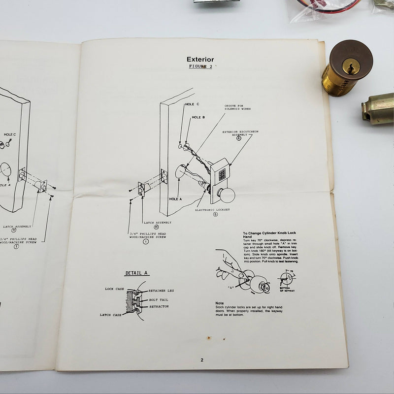 Yale Touch Code Door Knob Entry Lock 2150 Oiled Bronze 2-3/4" BS Missing PCs