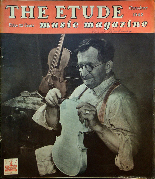 The Etude Music Magazine Oct 1942 Vol LX No 10 Educate Advertising, Sheet Music 1