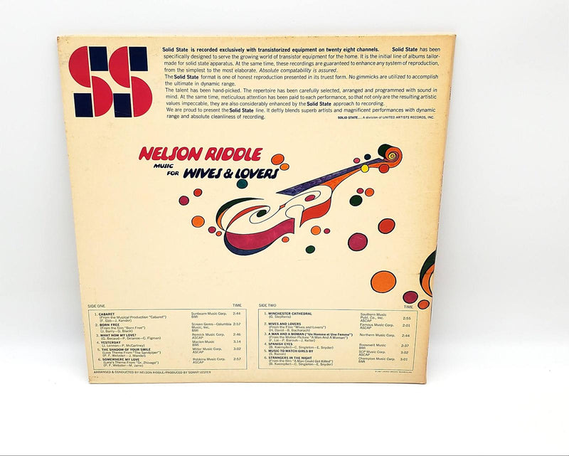 Nelson Riddle Music For Wives & Lovers 33 RPM LP Record Solid State Records 1967 2
