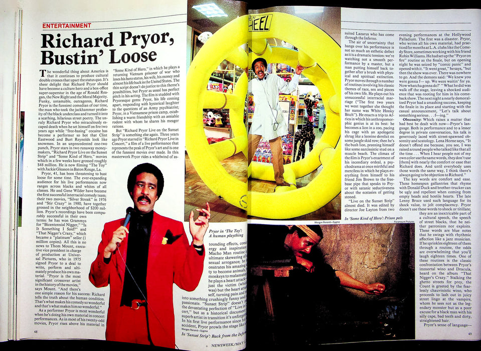 Newsweek Magazine May 3 1982 Richard Pryor Some Kind Of Hero Debut Israel Sinai