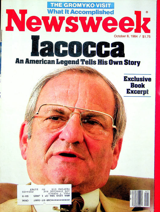 Newsweek Magazine October 8 1984 Iococca Chrysler Beirut Attack Florida Oranges