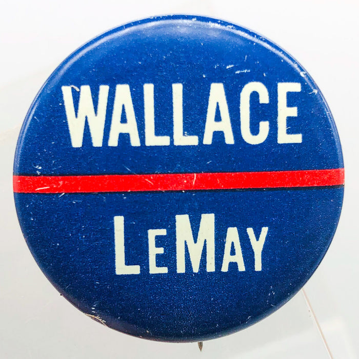 George Wallace Curtis LeMay Button 1" Pinback Presidential Campaign Vintage