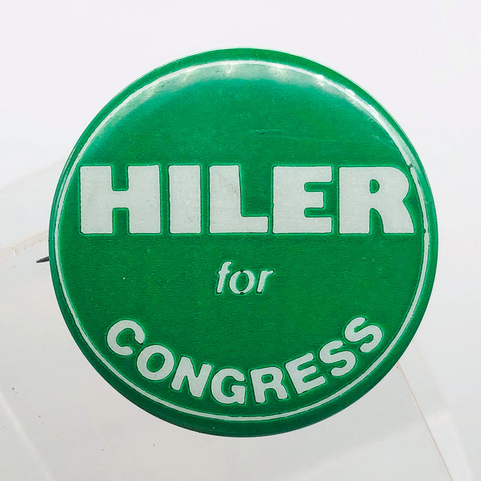 John Hiler For Congress Button 1.5" Pinback Campaign Political Vintage 2