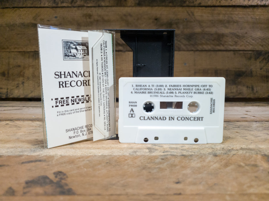 Clannad In Concert Self Titled Cassette Irish Folk Band Shanachie 1987 CELTIC 4