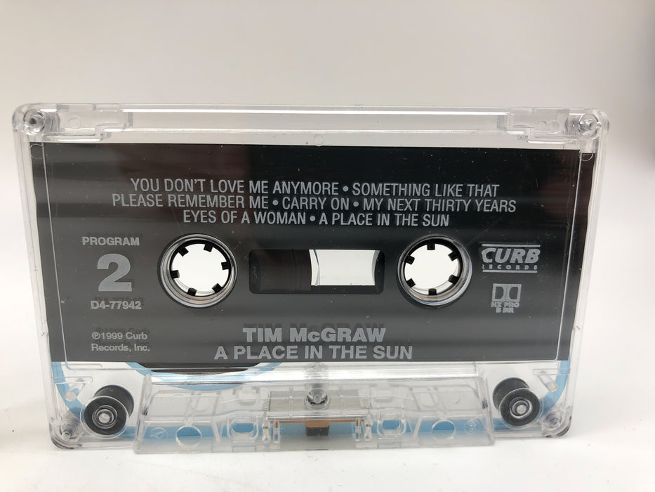 A Place in the Sun Tim McGraw Cassette Album Curb 1999 You Don't Love Me Anymore 3