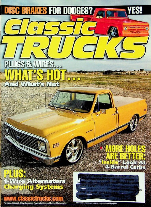 Classic Trucks Magazine May 2008 Vol 17 No 5 Inside Look 4 Barrel Carb Plug Wire