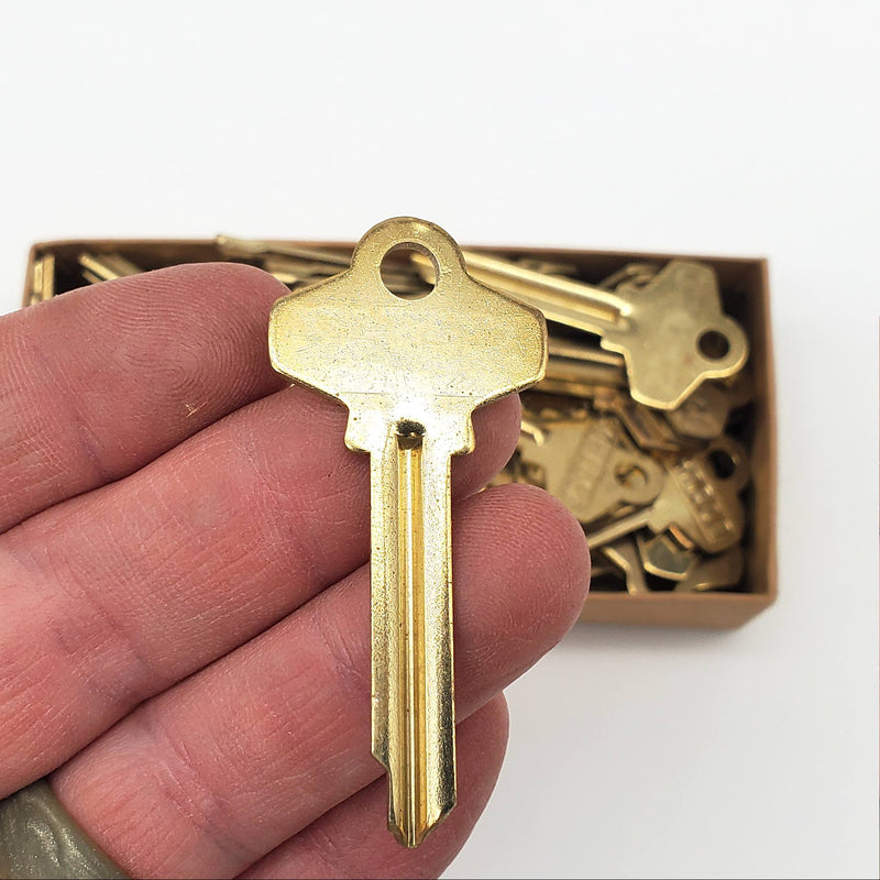 50x Schlage 35-181 Wafer Key Blanks Gold Tone USA Made NOS 2