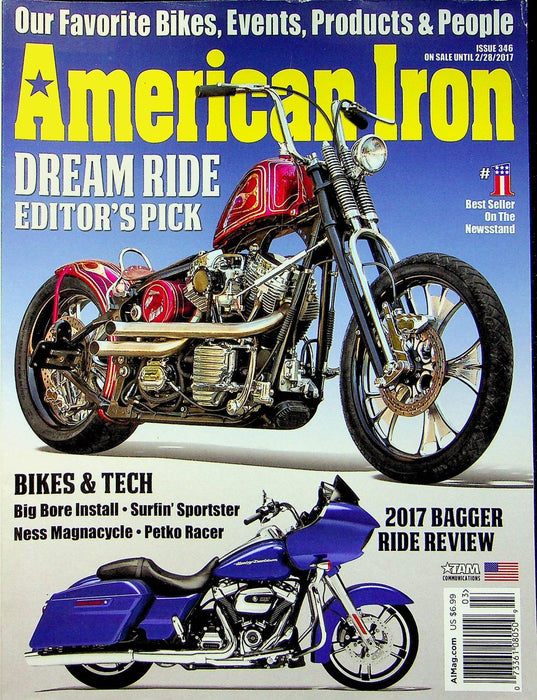 American Iron Motorcycle Magazine Feb # 346 2017 Big Bore Install Ness Magnacycl