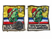 Lot of 2 Vintage Boy Scouts BSA 1973 National Scout Jamboree Pocket Patch 2.5" 4