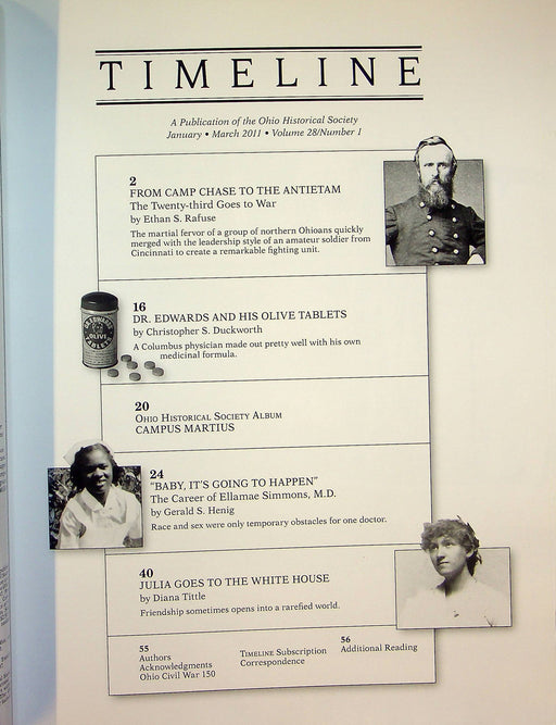 Timeline Ohio Historical Magazine Jan/March 2011 Vol 28 No 1 Ellamae Simmons 2