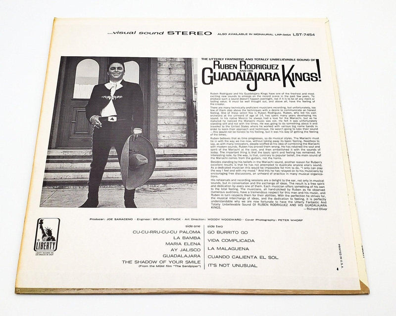 Ruben Rodriguez And His Guadalajara Kings 33 RPM LP Record Liberty LST-7454 2