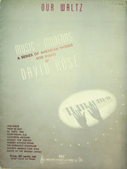 Our Waltz Sheet Music For Moderns David Rose Piano 1942 Breman Vocco Conn 1