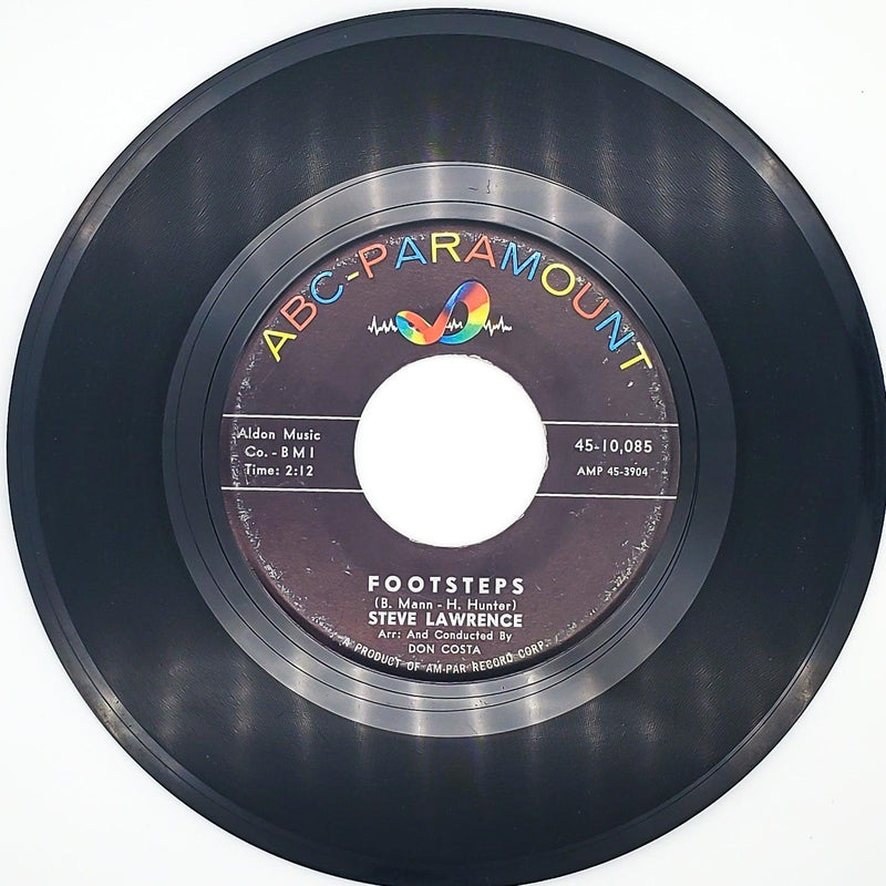 Steve Lawrence Footsteps Record 45 RPM Single 45-10085 ABC-Paramount 1960 1