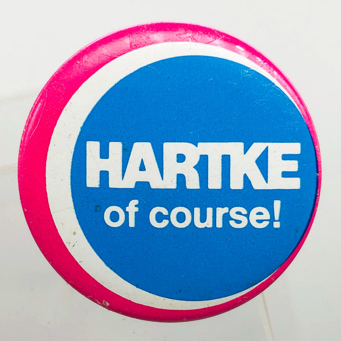 Hartke Of Course Button Pin 1.25" Indiana Senator Presidential Campaign Pink 5