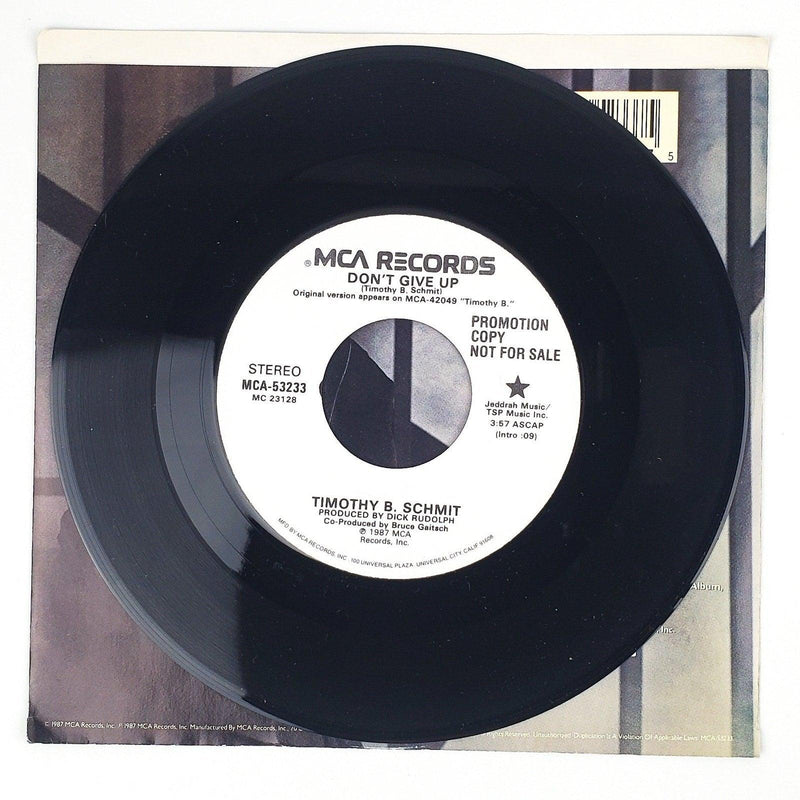 Timothy B Scmit Don't Give Up Record 45 RPM Single MCA Records 1987 Promo 4