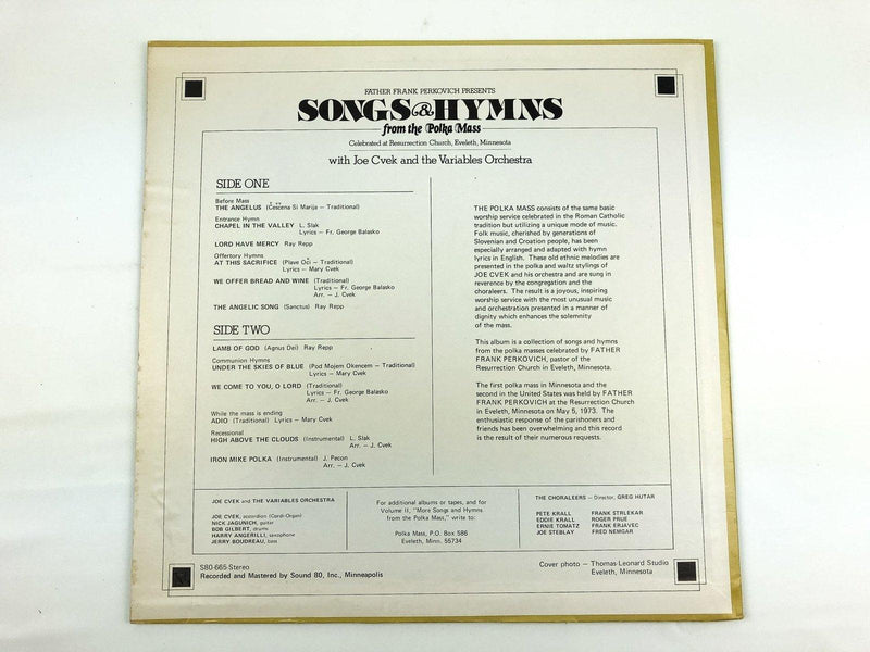 Father Frank Perkovich Songs & Hymns Polka Mass Minneapolis MN Record 3