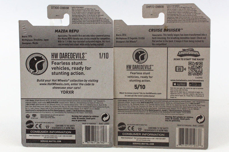 Hot Wheels Daredevils '16-'18 Bruiser Piledriver & More - Lot Of 7 New Diecast 5