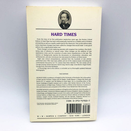 Hard Times 2nd Edition Paperback Charles Dickens 1990 Norton Critical Edition 2