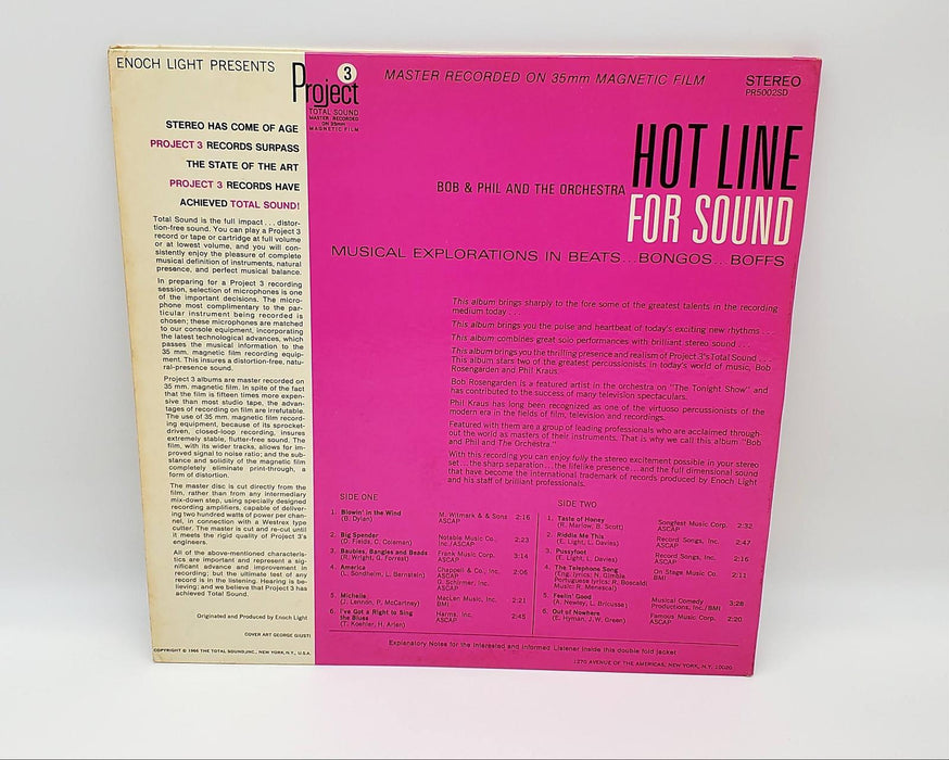 Bob & Phil And The Orchestra Hot Line For Sound LP Record 1966 PR 5002-SD 2