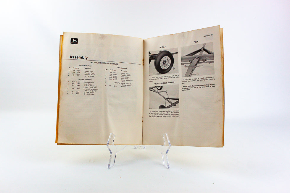 John Deere 965 Wagon Operator's Manual - OM-W21354 Issue H3